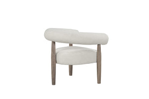 HomeRoots 29" Off White and Ash Gray Fabric Arm Chair - Stylish Comfort for Home and Commercial Spaces! 554195