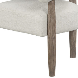HomeRoots 29" Off White and Ash Gray Fabric Arm Chair - Stylish Comfort for Home and Commercial Spaces! 554195