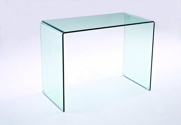 HomeRoots 43" Clear Glass Computer Desk - Sleek, Contemporary Design for Modern Offices & Home Workspaces! 554196