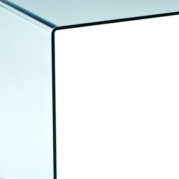 HomeRoots 43" Clear Glass Computer Desk - Sleek, Contemporary Design for Modern Offices & Home Workspaces! 554196