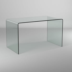 HomeRoots 50" Clear Glass Computer Desk - Sleek, Modern Design with Durable Construction for Effortless Workspace Elegance 554197