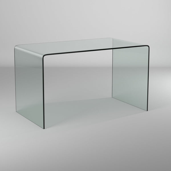 HomeRoots 50" Clear Glass Computer Desk - Sleek, Modern Design with Durable Construction for Effortless Workspace Elegance 554197