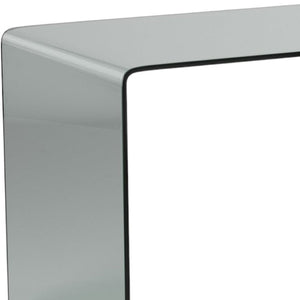 HomeRoots 50" Clear Glass Computer Desk - Sleek, Modern Design with Durable Construction for Effortless Workspace Elegance 554197