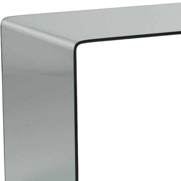 HomeRoots 50" Clear Glass Computer Desk - Sleek, Modern Design with Durable Construction for Effortless Workspace Elegance 554197