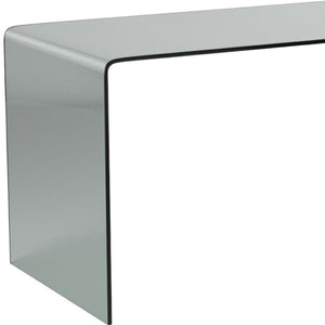 HomeRoots 50" Clear Glass Computer Desk - Sleek, Modern Design with Durable Construction for Effortless Workspace Elegance 554197