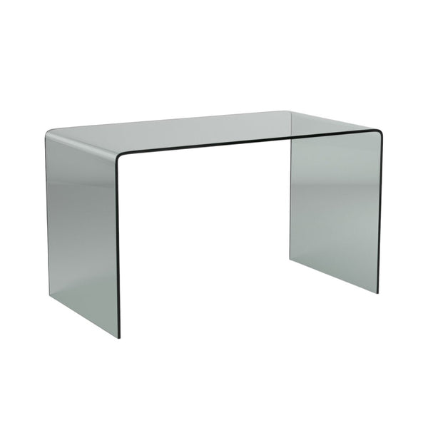 HomeRoots 50" Clear Glass Computer Desk - Sleek, Modern Design with Durable Construction for Effortless Workspace Elegance 554197