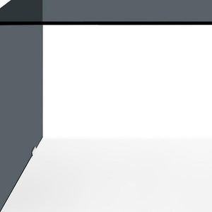 HomeRoots 50" Modern U-Shape Gray Glass Computer Desk – Sleek, Fully Assembled Workspace for Home & Office 554198
