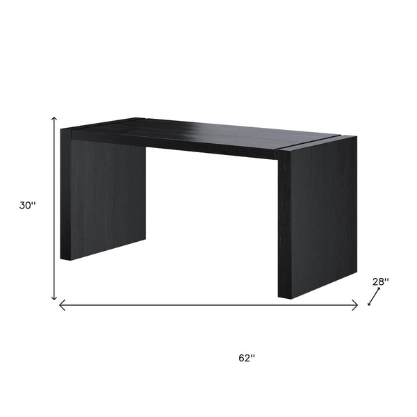 HomeRoots 62" Espresso Wood U-Shaped Computer Desk for Modern Workspaces - Spacious, Stylish, and Durable Design 554199