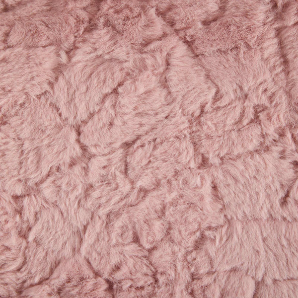 English Elm A&A Plush Faux Fur Office Chair with Ergonomic Wrap Back, Breathable No-Shed Seat and Stable Base Pink W1143P324153