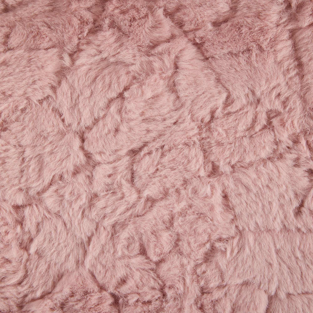 English Elm A&A Plush Faux Fur Office Chair with Ergonomic Wrap Back, Stable Metal Base, Breathable, Cute Wheels Pink W1143P324153