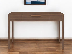 HomeRoots 47" Brown Wood Computer Desk - Stylish Compact Design with Easy-Open Drawer for Home Office Use 554202
