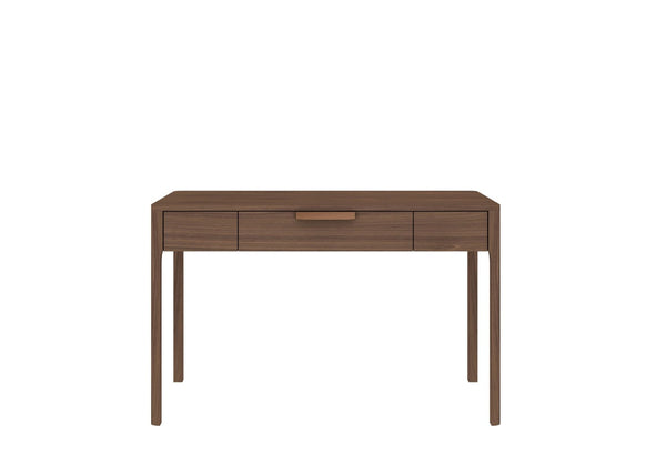 HomeRoots 47" Brown Wood Computer Desk - Stylish Compact Design with Easy-Open Drawer for Home Office Use 554202