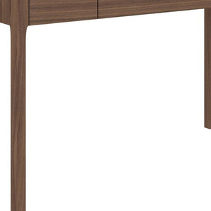 HomeRoots 47" Brown Wood Computer Desk - Stylish Compact Design with Easy-Open Drawer for Home Office Use 554202