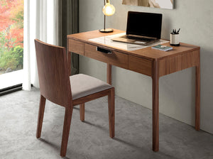 HomeRoots 47" Elegant White and Brown Marble Wood Computer Desk for Stylish Home Office or Workspace Use 554203