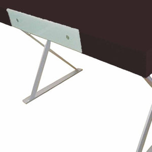 Homeroots 48" Espresso And Silver Computer Desk - Stylish Wood And Metal Design With Hidden Storage Solutions   554204