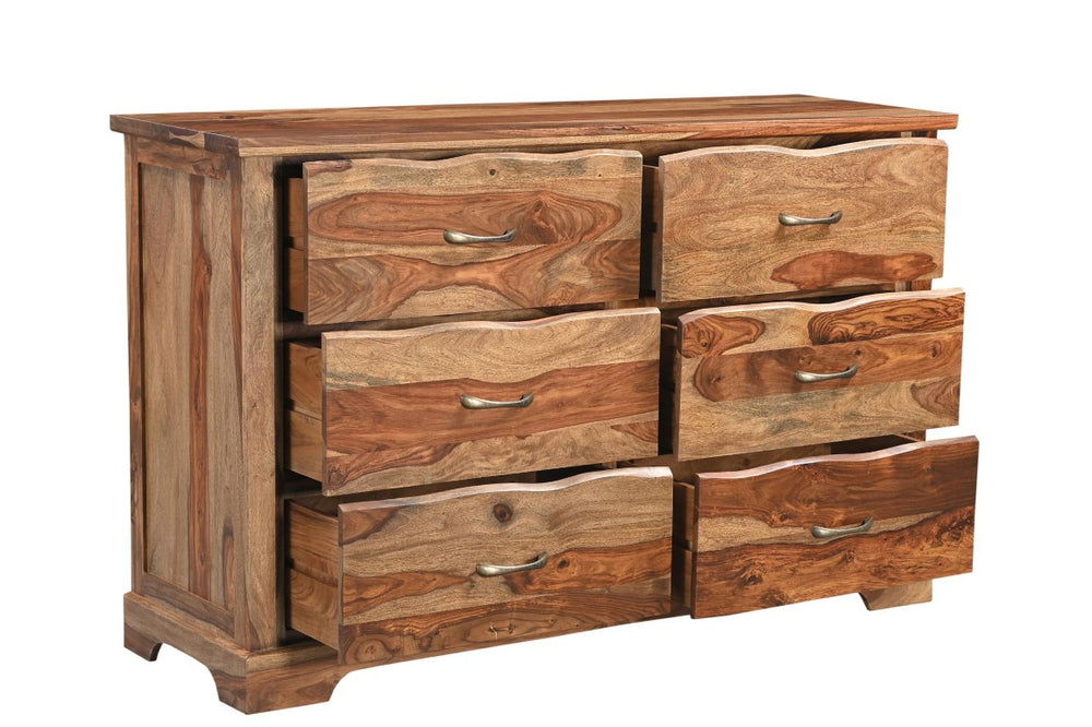 HomeRoots Three Piece Solid Wood Bedroom Furniture Set for a Warm Classic Sleeping Space 554222