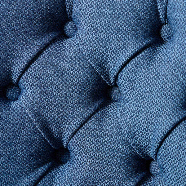 English Elm Nikki Modern Tufted Linen Dining Chair with Solid Wood Frame, High-Rebound Cushion, Nailhead Trim, 300 lb Capacity Blue W1143P233650