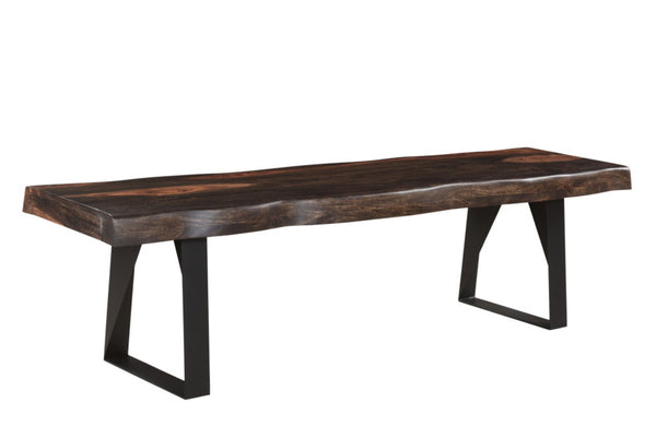 HomeRoots Six-Piece Solid Wood Dining Set with Four Ladder-Back Chairs & Versatile Bench for Modern Homes 554247