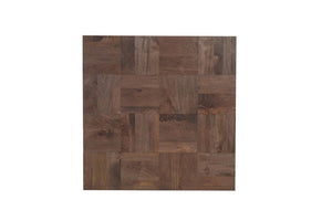 Set of Two Solid Wood Square Block Coffee Tables for Modern Living Room Accent Decor