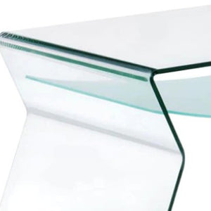 HomeRoots 26" Clear Glass Coffee Table – Sleek Contemporary Design for Modern Living Rooms & Versatile Decor 554271