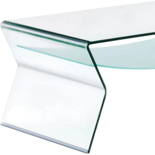 HomeRoots 26" Clear Glass Coffee Table – Sleek Contemporary Design for Modern Living Rooms & Versatile Decor 554271