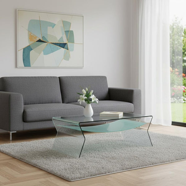HomeRoots 26" Clear Glass Coffee Table – Sleek Contemporary Design for Modern Living Rooms & Versatile Decor 554271