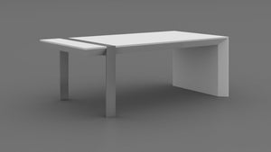 HomeRoots 48" Modern White and Silver Coffee Table – Sculptural Design with Durable Steel Accents for Any Space 554273