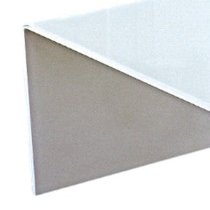 HomeRoots 24" White Glass Sled Coffee Table - Sleek Modern Design with Durable Top for Stylish Living Spaces 554279