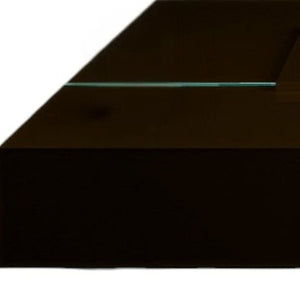 Homeroots 47" Contemporary Espresso Wood And Glass Square Coffee Table With Removable Serving Tray - Chic Accent   554282