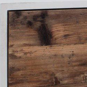 Homeroots 48" Modern Brown And White Wood & Metal Coffee Table With Two Drawers For Stylish Living Rooms   554304