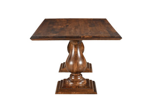 HomeRoots 75" Solid Mango Wood Double Pedestal Dining Table - Timeless Rustic Style for Versatile Spaces 554334