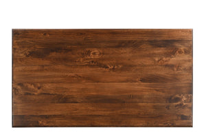 HomeRoots 75" Solid Mango Wood Double Pedestal Dining Table - Timeless Rustic Style for Versatile Spaces 554334