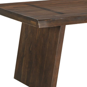 HomeRoots 86" Dark Brown Live Edge Dining Table – Artisanal Acacia Wood, Seats 8, Perfect for Home or Office Gatherings 554338