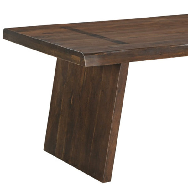 HomeRoots 86" Dark Brown Live Edge Dining Table – Artisanal Acacia Wood, Seats 8, Perfect for Home or Office Gatherings 554338