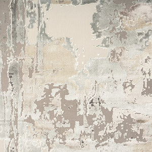 Homeroots 2' X 3' Gray And Beige Abstract Area Rug Beige Viscose 554365