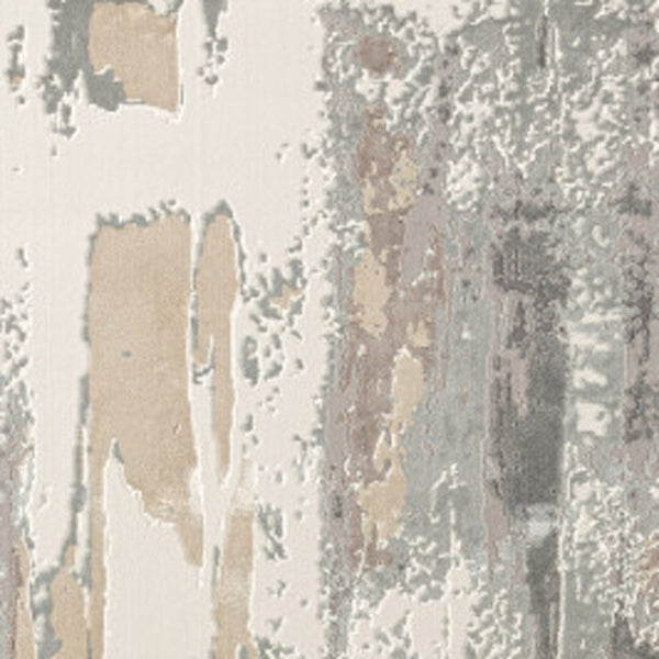 Homeroots 10' X 14' Beige Ivory And Gray Abstract Area Rug Beige Viscose 554370