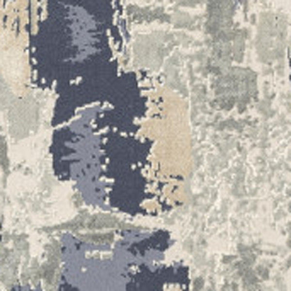 Homeroots 2' X 3' Blue And Beige Abstract Area Rug Blue Viscose 554371