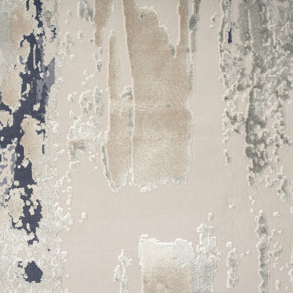 Homeroots 2' X 3' Blue And Beige Abstract Area Rug Blue Viscose 554371