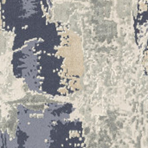 Homeroots 5' X 8' Blue And Beige Abstract Area Rug Blue Viscose 554374