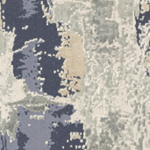 Homeroots 5' X 8' Blue And Beige Abstract Area Rug Blue Viscose 554374