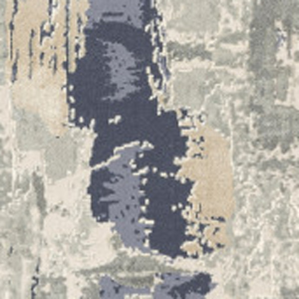 Homeroots 8' X 10' Blue And Beige Abstract Area Rug Blue Viscose 554375