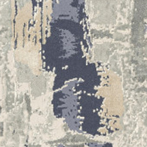 Homeroots 10' X 14' Blue And Beige Abstract Area Rug Blue Viscose 554376