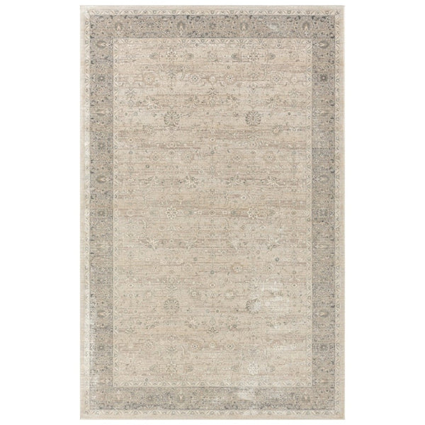 Homeroots 2' X 3' Beige Floral Area Rug  Viscose 554377