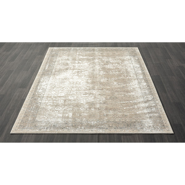 Homeroots 2' X 3' Beige Floral Area Rug  Viscose 554377