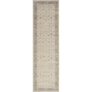Homeroots 7' Runner Beige Floral Runner Rug  Viscose 554378