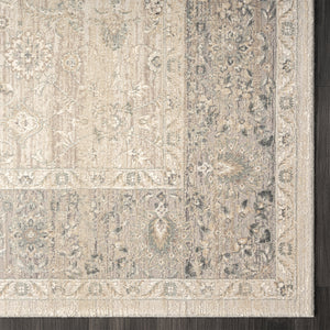 Homeroots 7' Runner Beige Floral Runner Rug  Viscose 554378