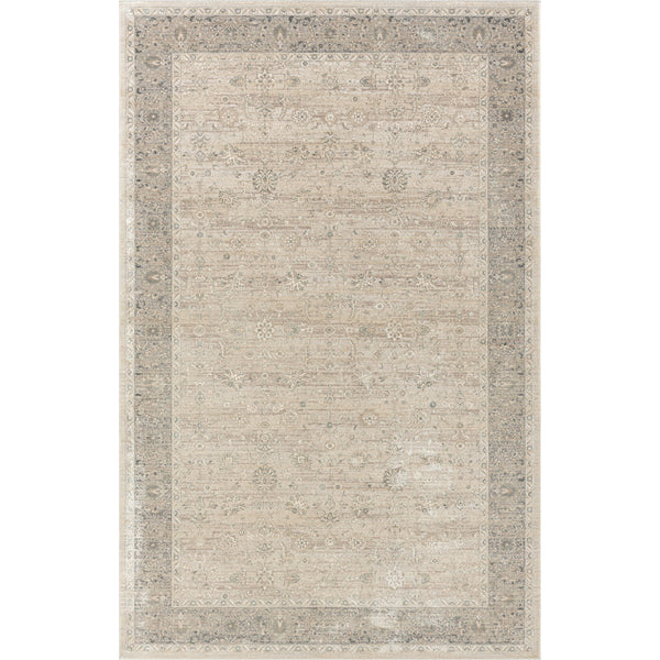 Homeroots 5' X 8' Beige And Ivory Floral Area Rug  Viscose 554380