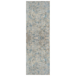 HomeRoots 6' Abstract Blue and Ivory Runner Rug - Modern Design for Hallways, Entryways, and Kitchens 2' x 6' 554391