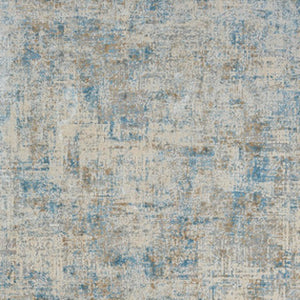 HomeRoots 6' Abstract Blue and Ivory Runner Rug - Modern Design for Hallways, Entryways, and Kitchens 2' x 6' 554391