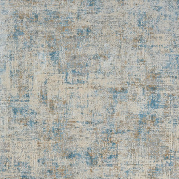 HomeRoots 6' Abstract Blue and Ivory Runner Rug - Modern Design for Hallways, Entryways, and Kitchens 2' x 6' 554391